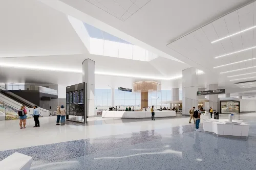 Rendering of the remodeled Terminal 3 West